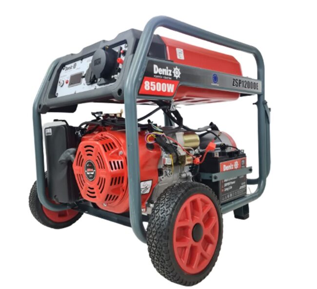 موتور برق 8.5 کیلو وات دنیز بنزینی مدل ZSP12000E - استارتی